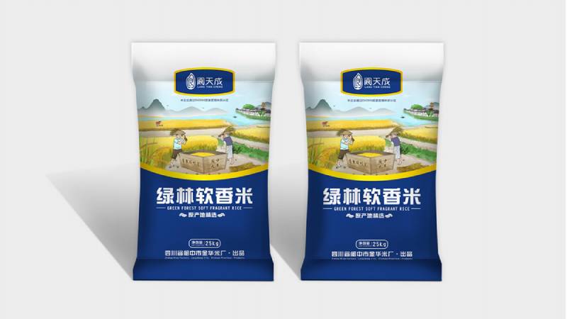 阆天成大米包装设计